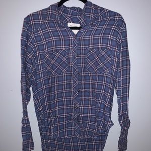 Blue plaid flannel